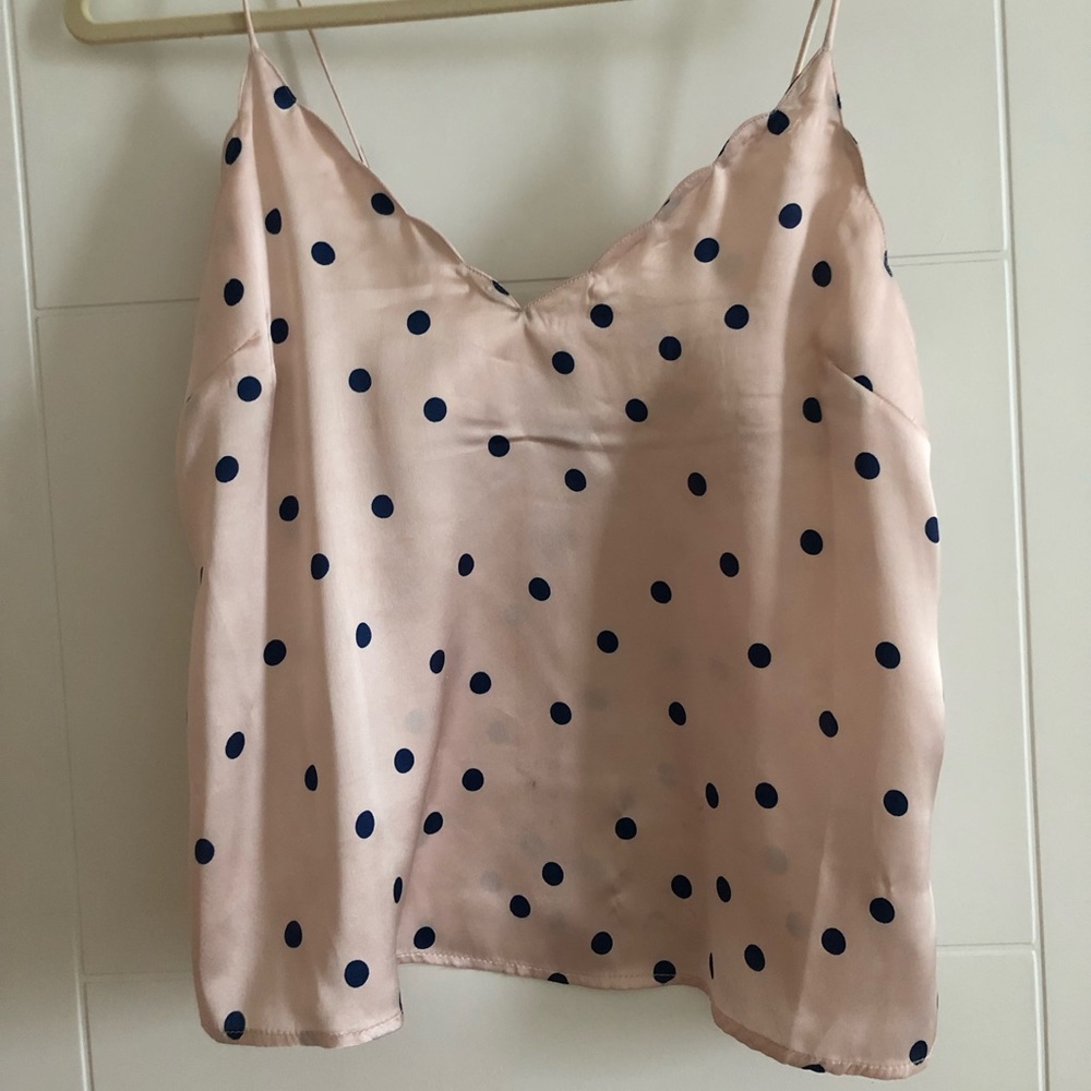 Top Shop - Silky Polka Dot Tank